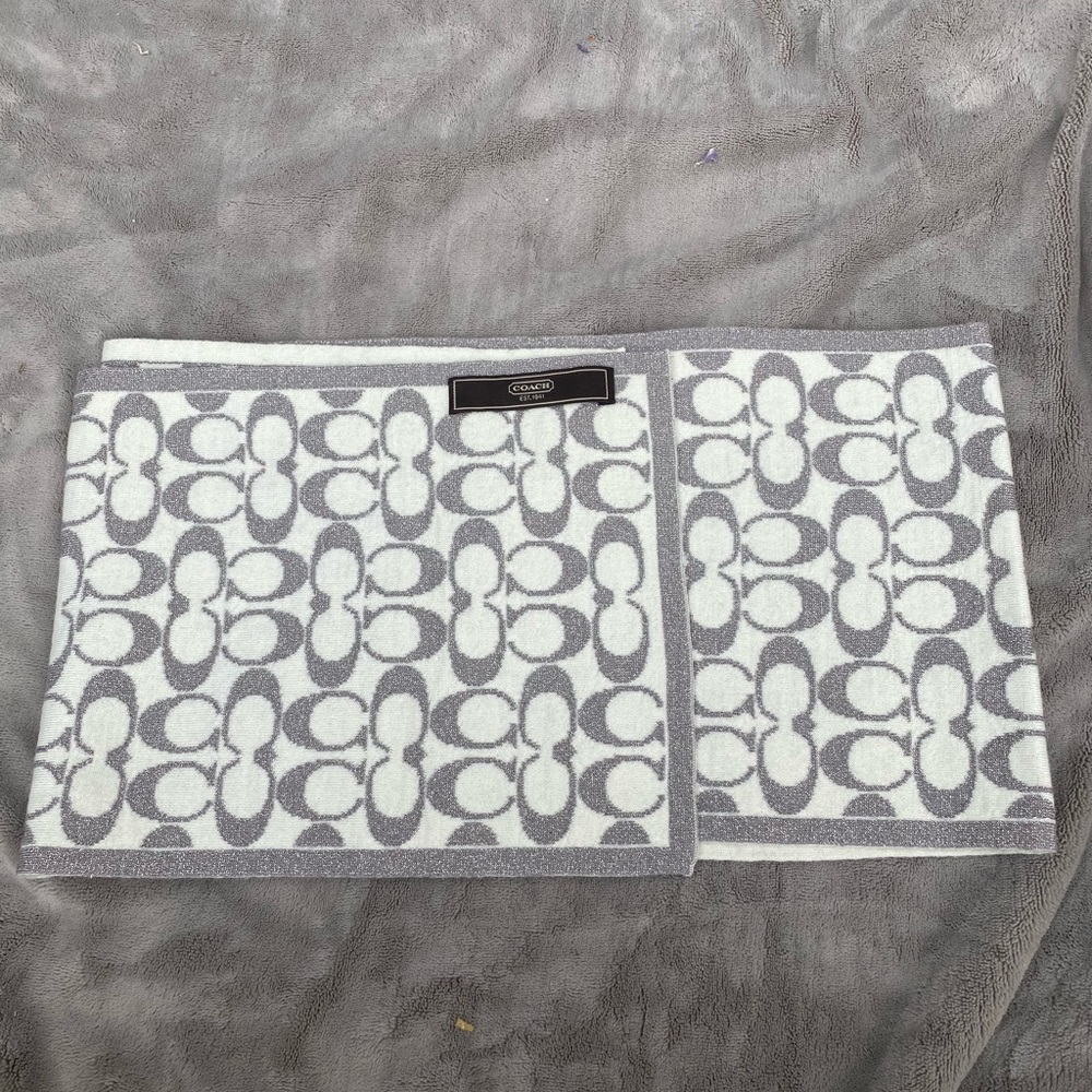 Coach Reversible Glittery Scarf